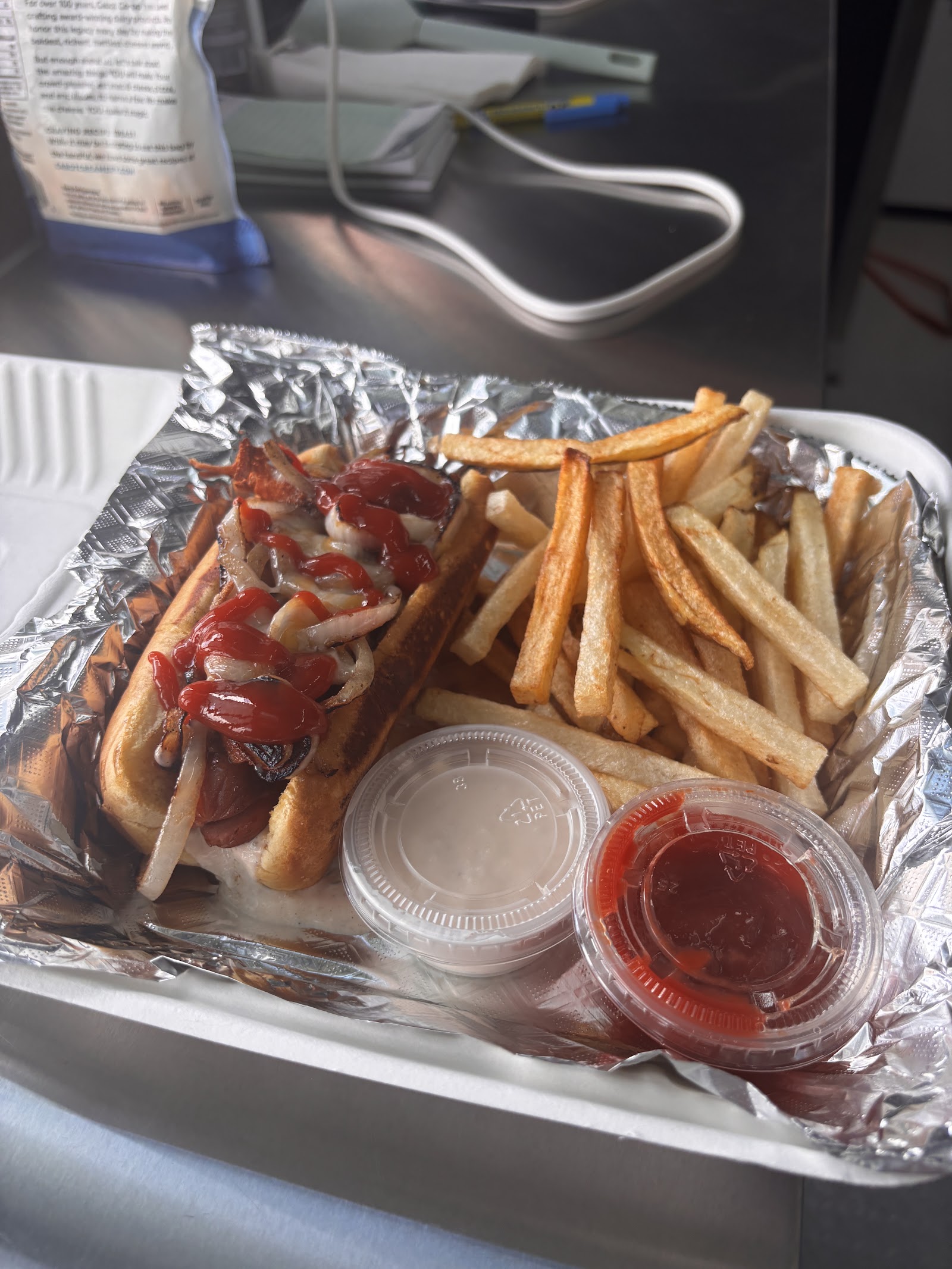 Burger topped with Smash Sauce at Top Bun